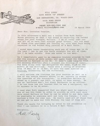 Records Letter Lundy #2 Image 1