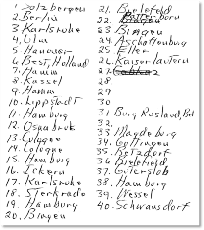 Wallys Account of Service #2