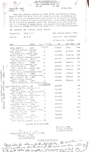 Wally Account of Service #10